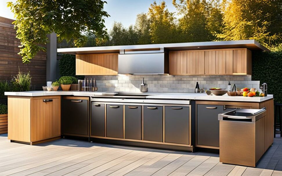 l shaped outdoor kitchens