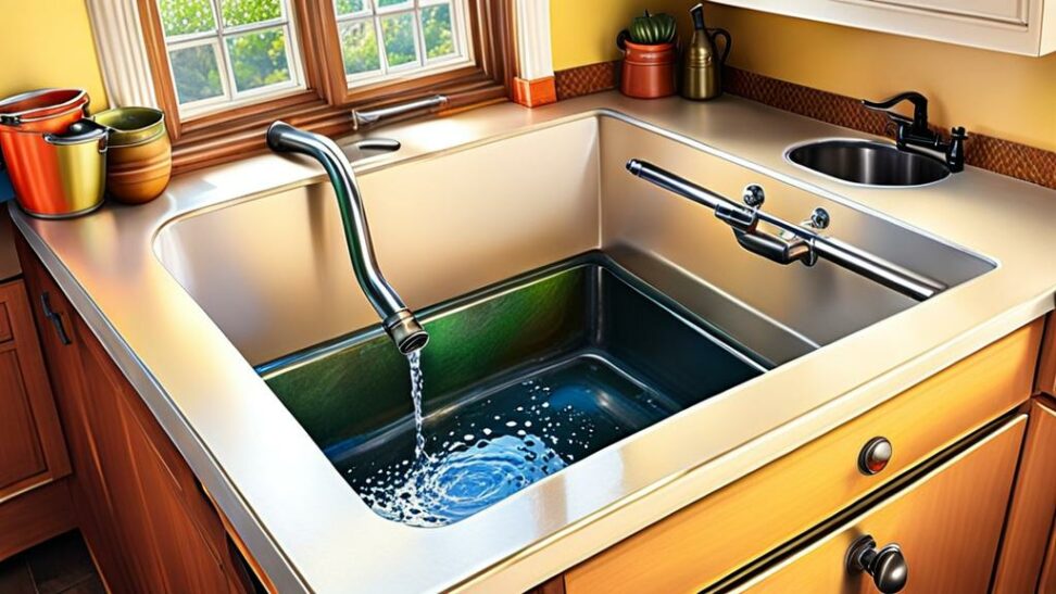 leaky pipe under kitchen sink