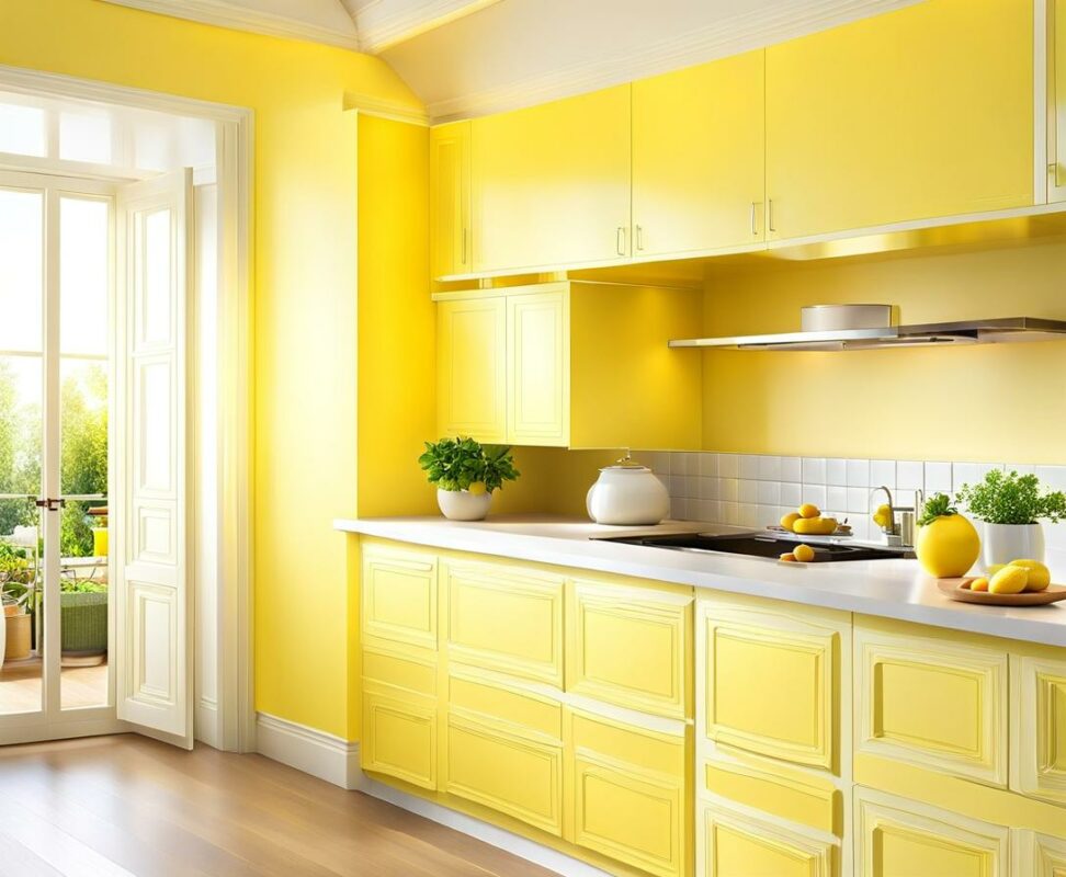 light yellow kitchen paint