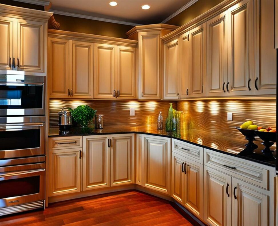 mirrored backsplashes for kitchens