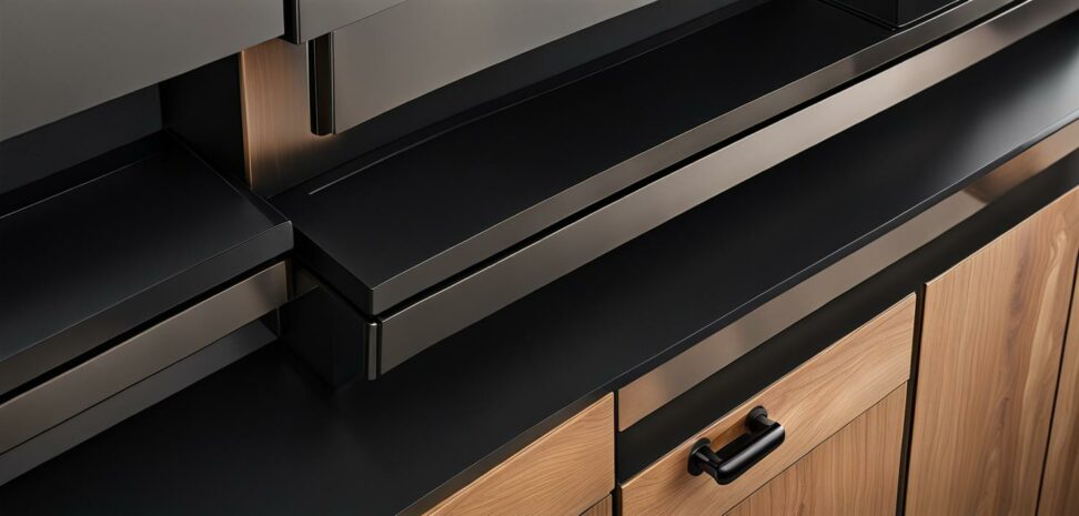 modern black hardware for kitchen cabinets