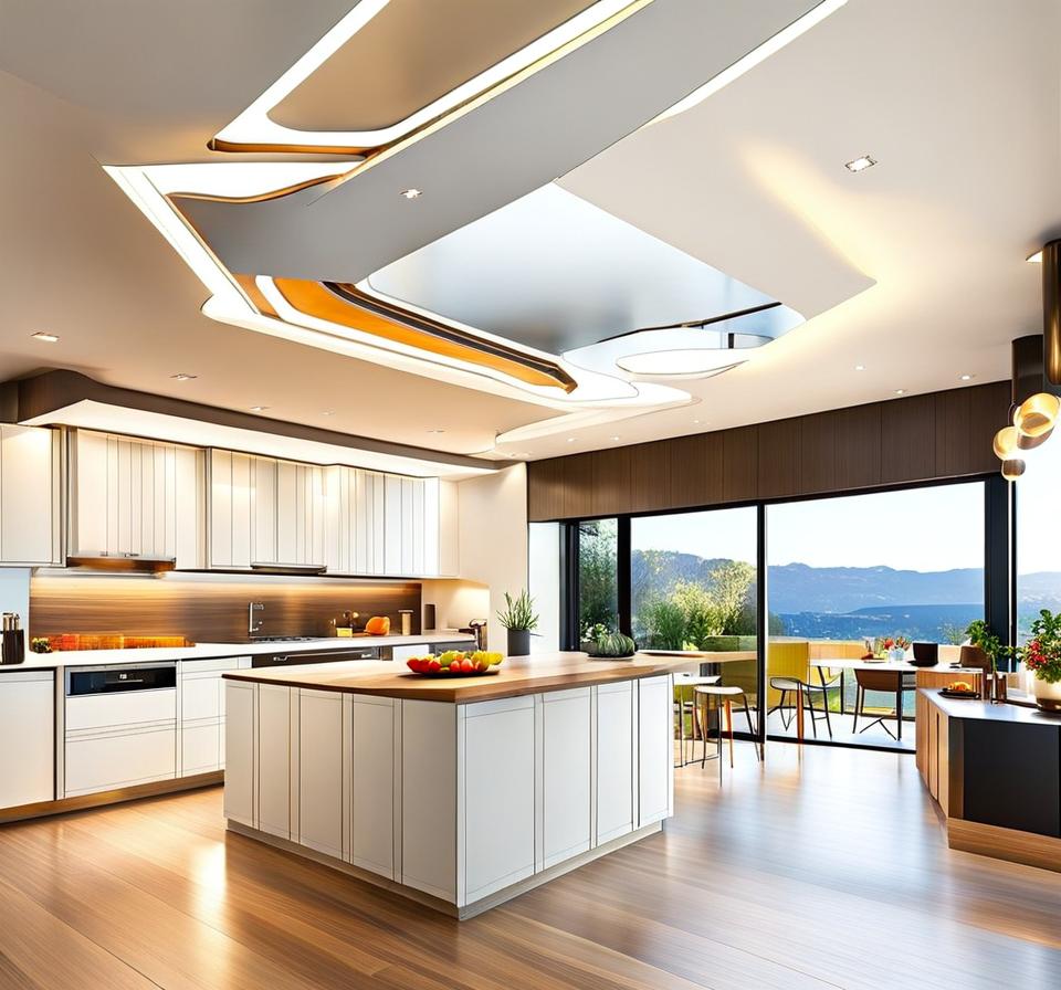 modern kitchen ceiling design ideas
