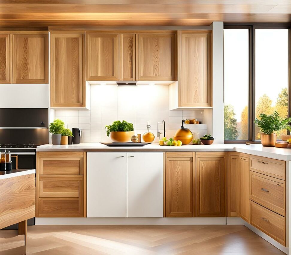 natural white oak kitchen cabinets