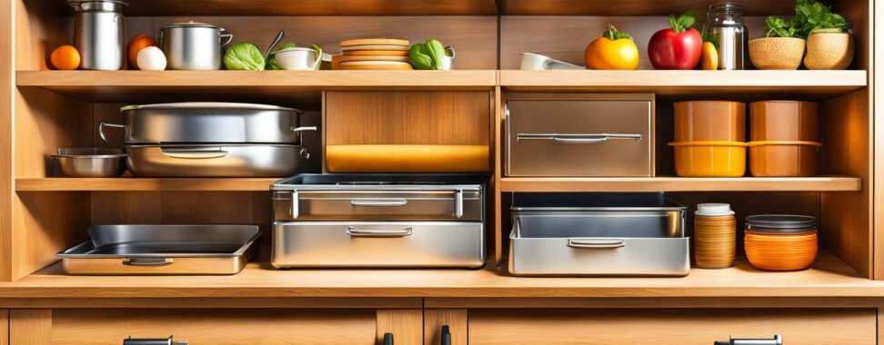 organize deep kitchen drawers