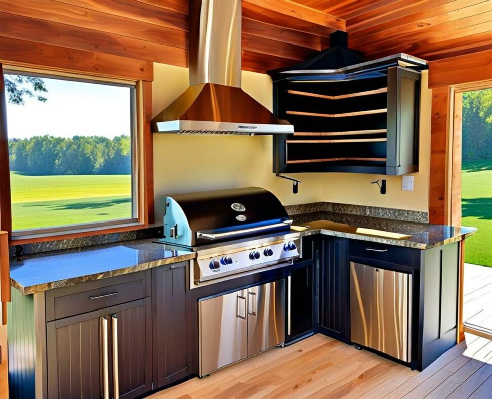 outdoor kitchen frame plans