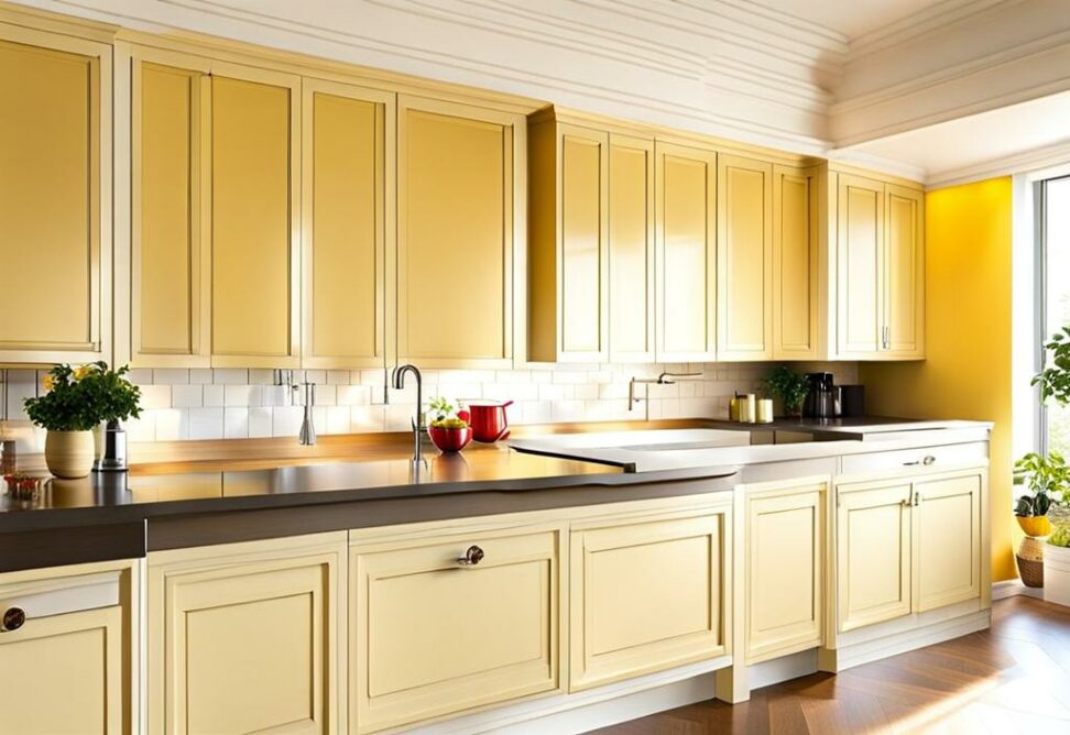 paint colors for cream kitchen cabinets