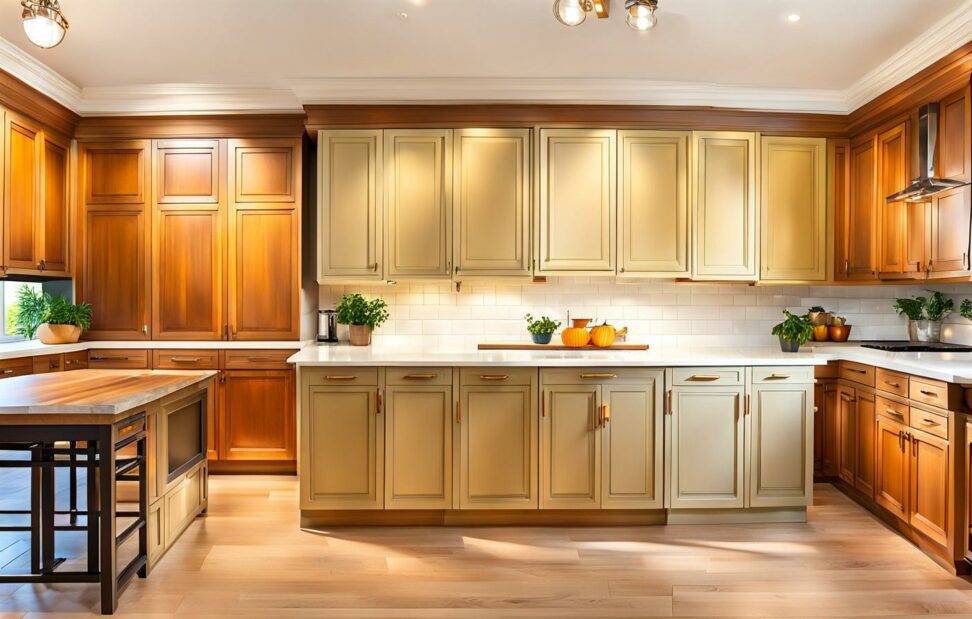 paint kitchen cabinets before and after