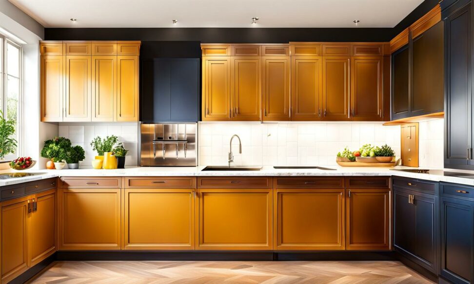 painting kitchen cabinets before and after