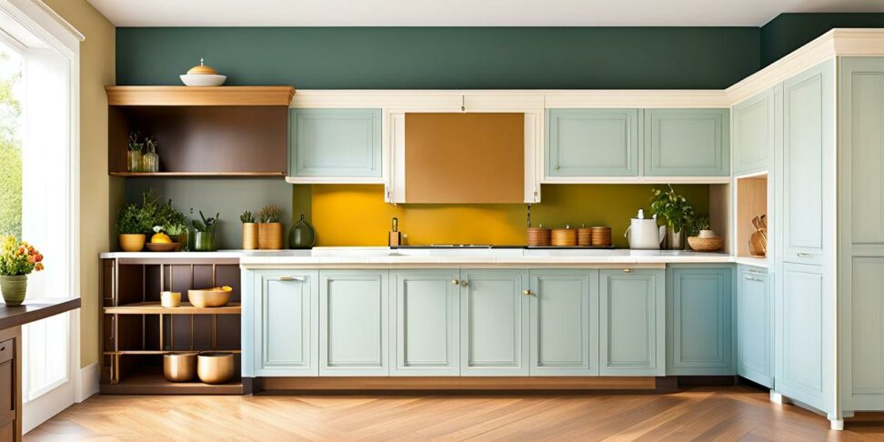painting kitchen cabinets two different colors
