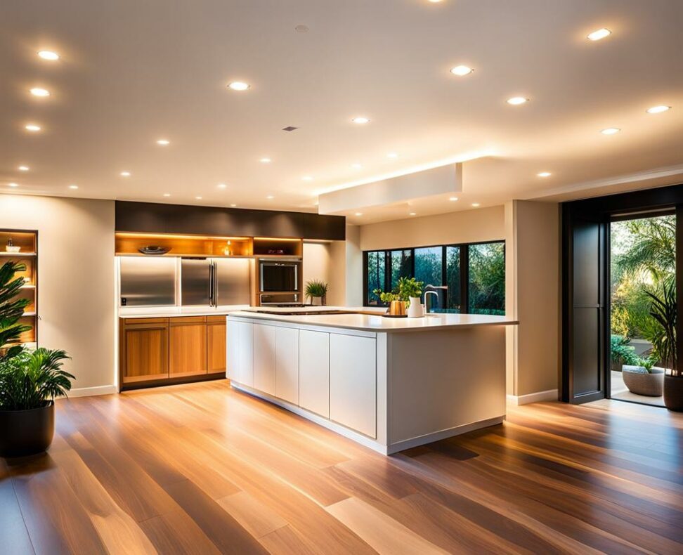 recessed lighting in the kitchen