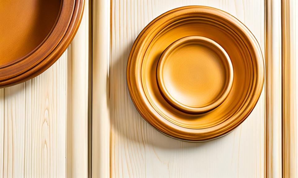 restoring the worn finish around the knobs of kitchen cabinets