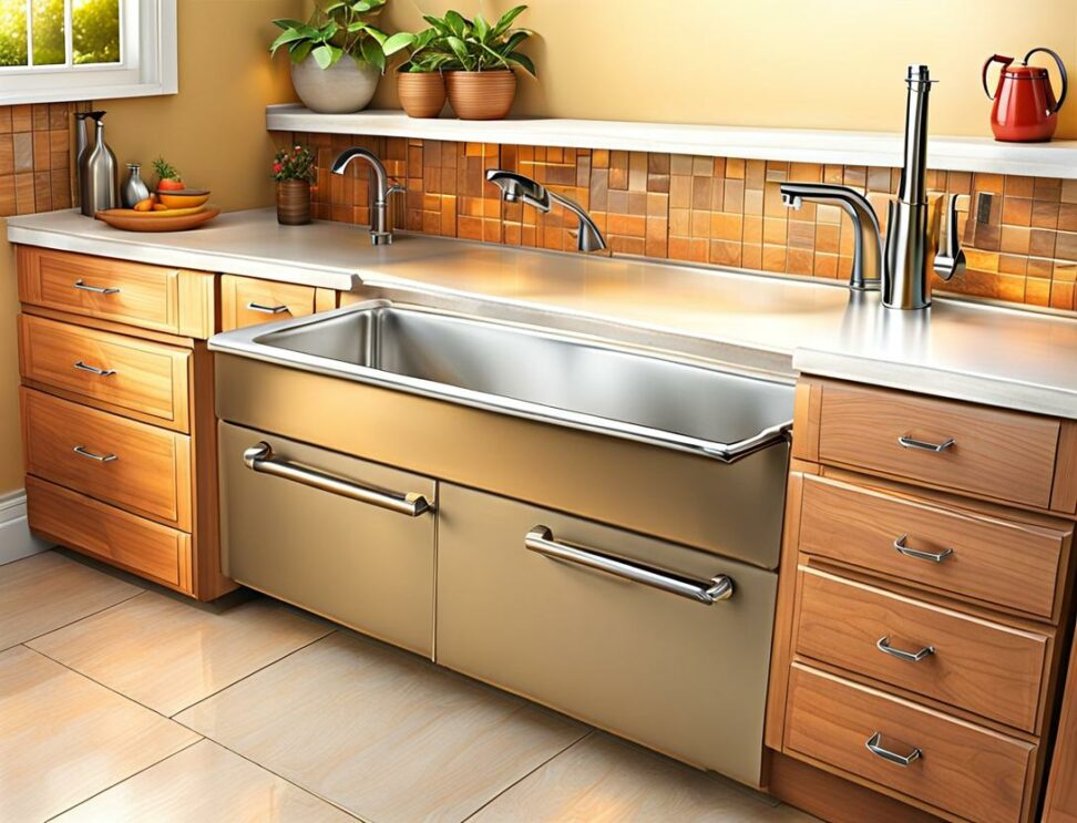 rough-in water lines for kitchen sink