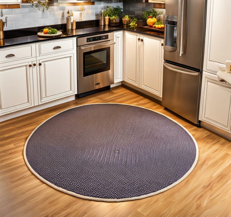 round rug under kitchen table