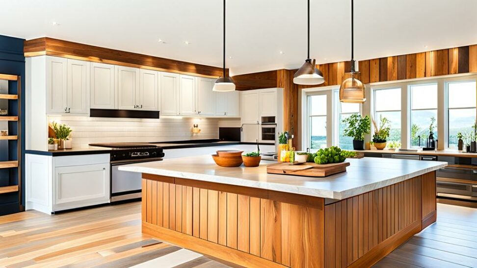 shiplap on kitchen island