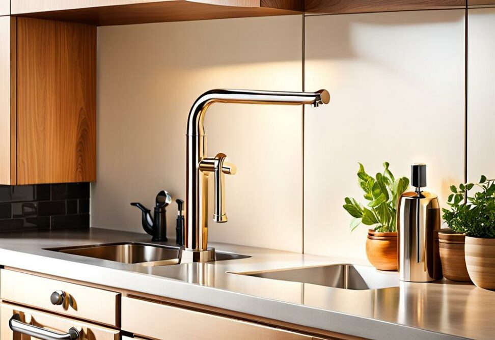 should kitchen faucet match cabinet hardware