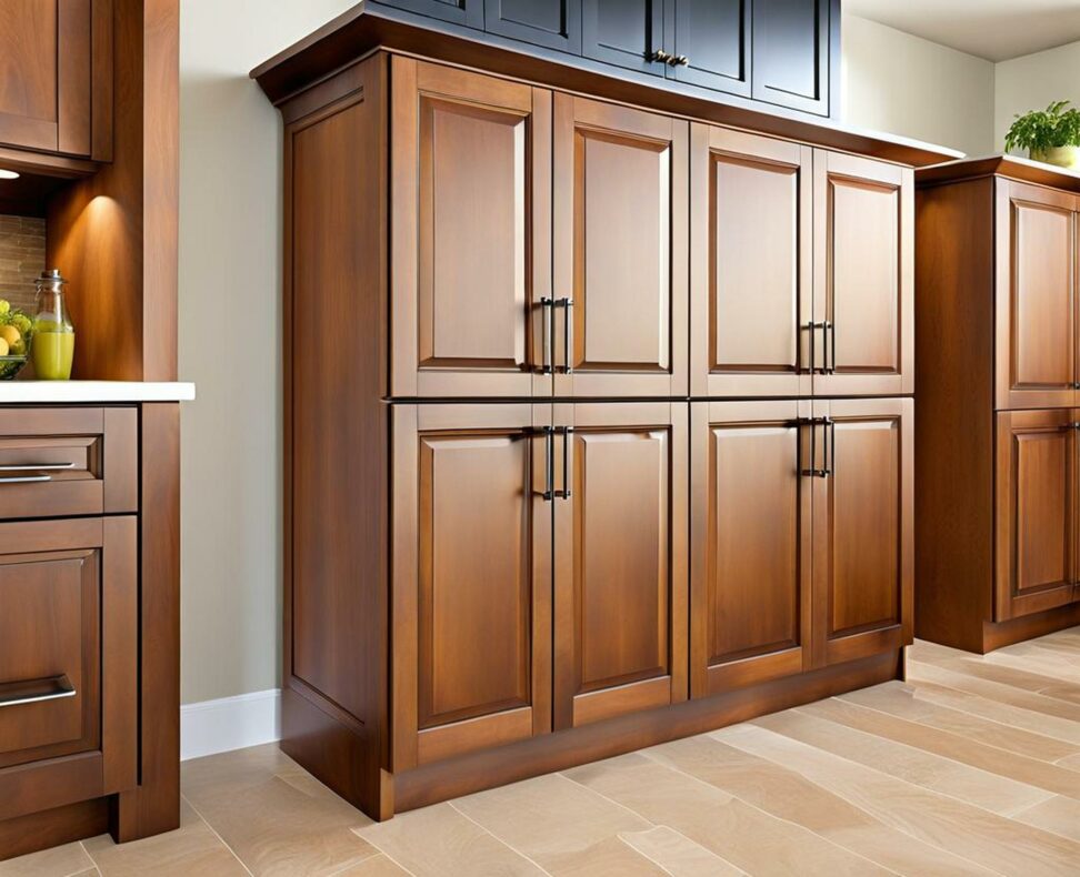 slab kitchen cabinets vs shaker