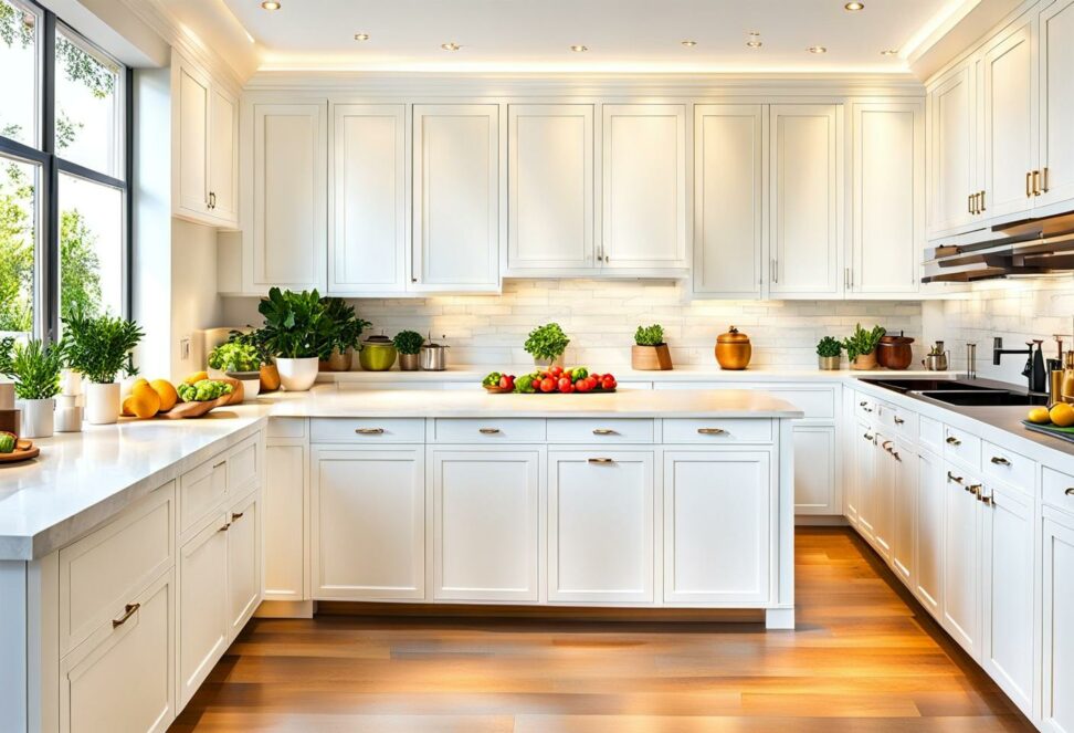 small kitchens with white cabinets