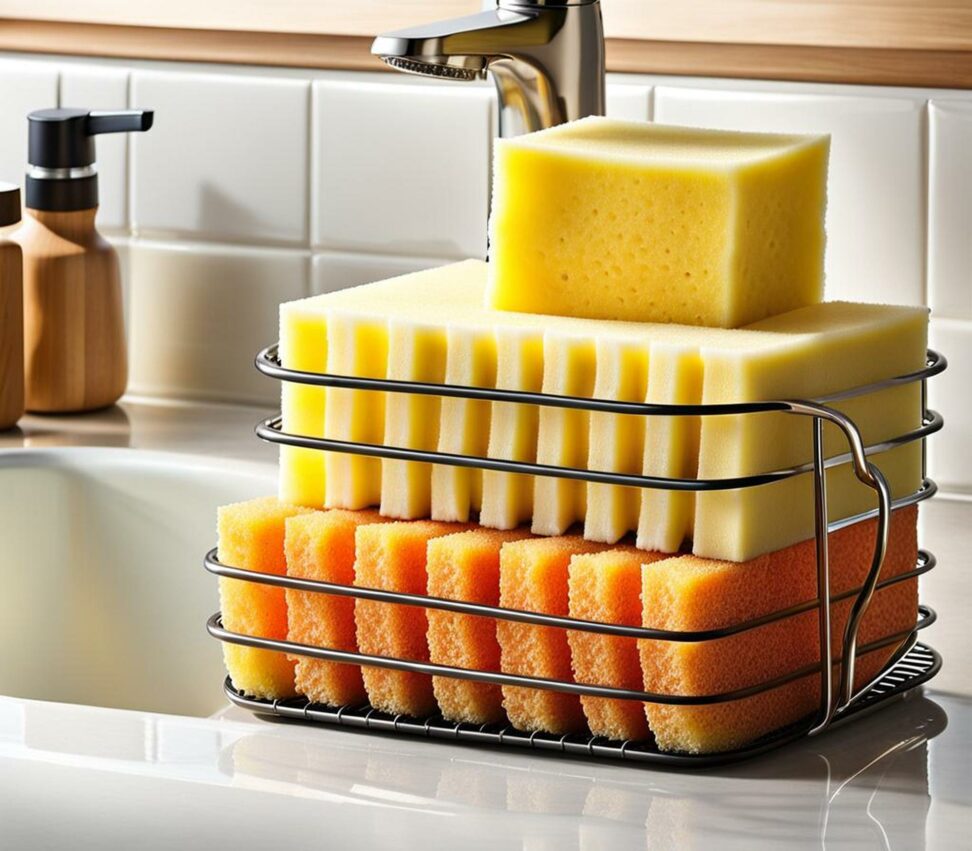 sponge holders for kitchen sinks