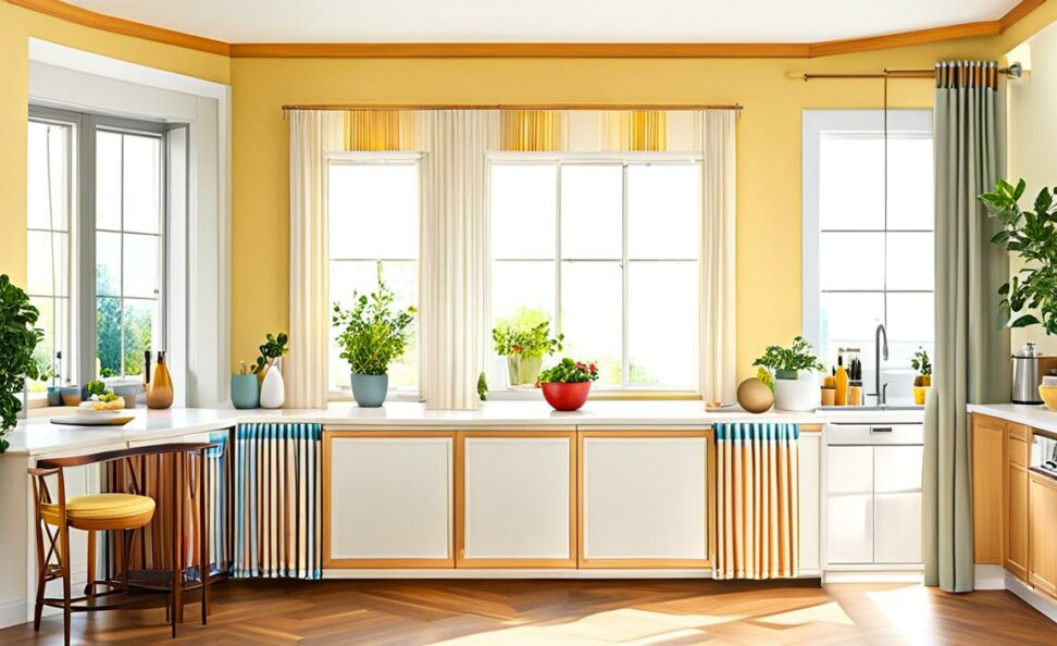standard kitchen curtain sizes