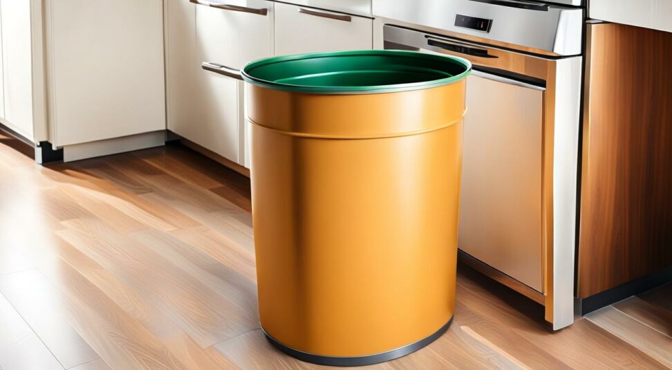 standard kitchen garbage can
