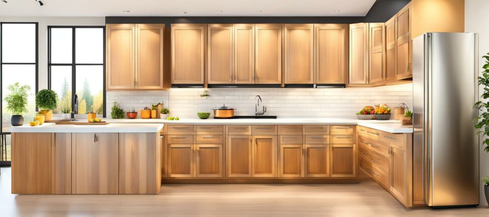 tall kitchen cabinet with drawers