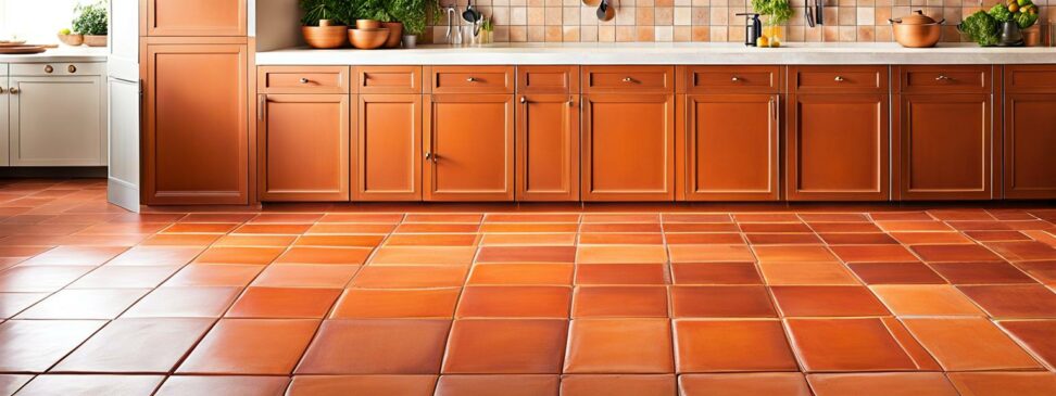 terra cotta floor tile kitchen