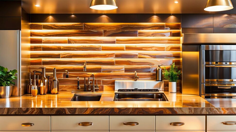 where to end backsplash in kitchen