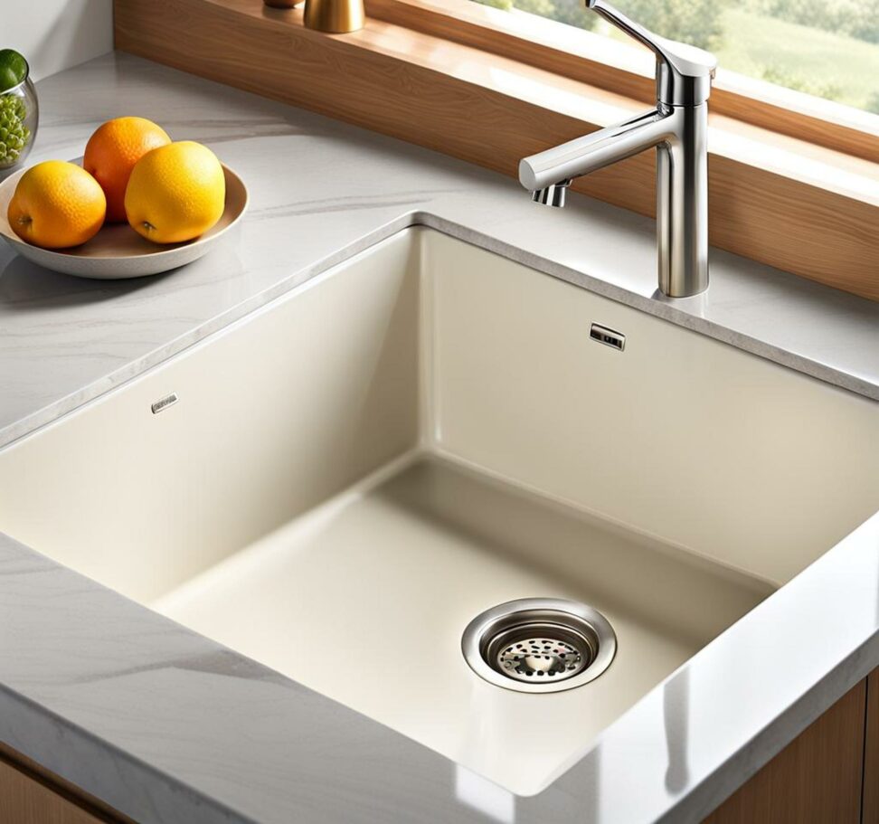 white sinks for kitchens