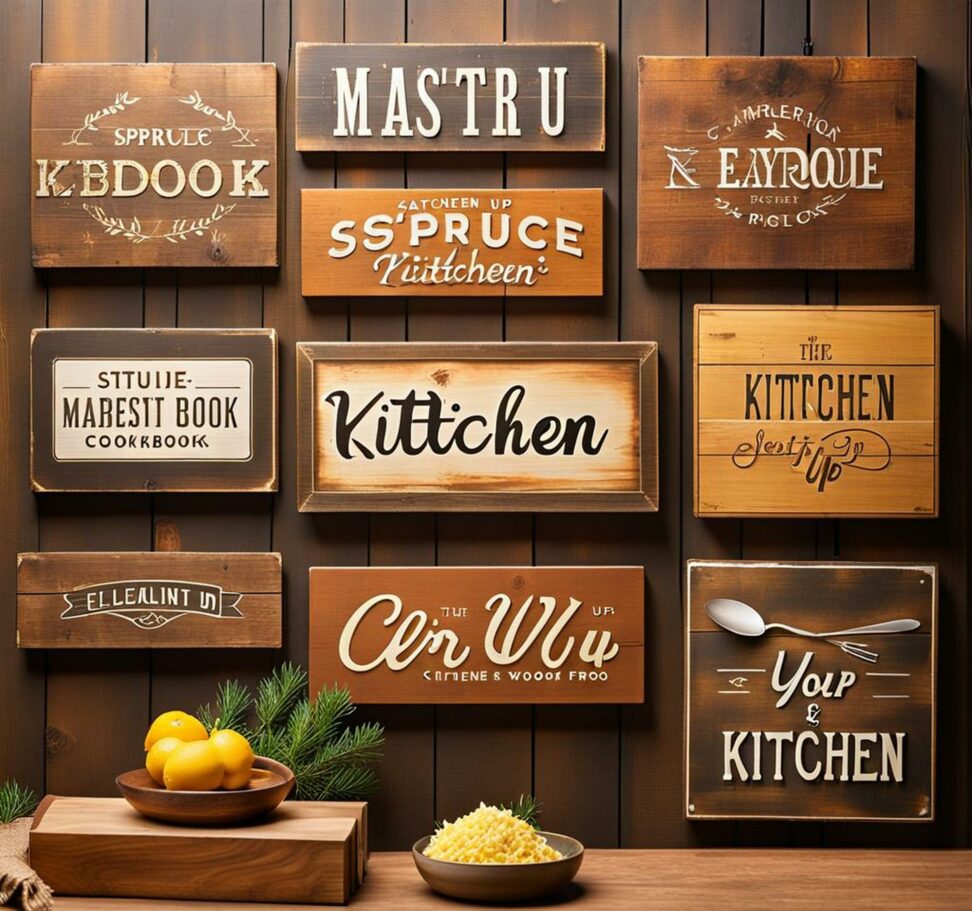 wooden kitchen signs sayings