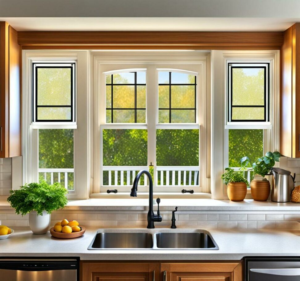 above kitchen window decor
