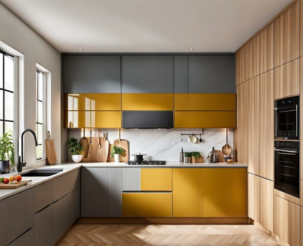 cabinet colors for small kitchen