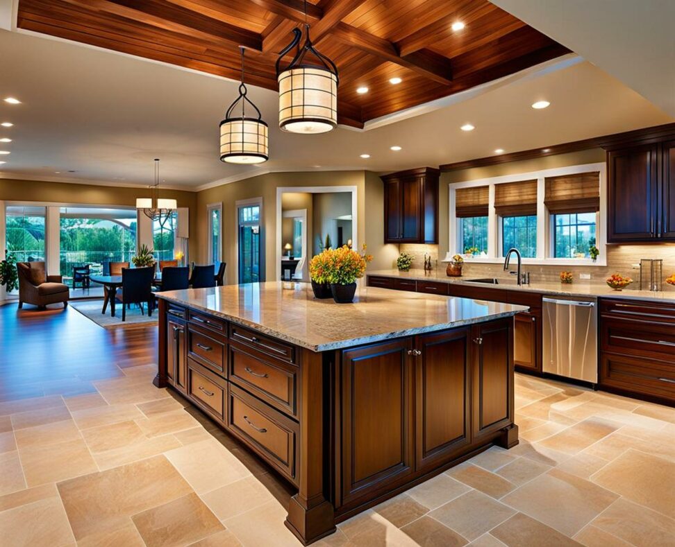 decorating open floor plan living room and kitchen