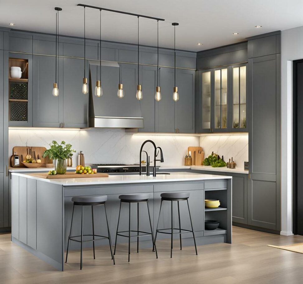 grey colour scheme kitchen