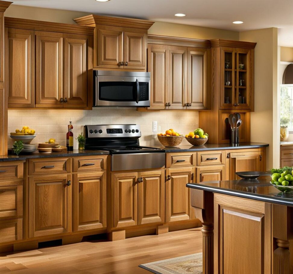 how to modernize oak kitchen cabinets