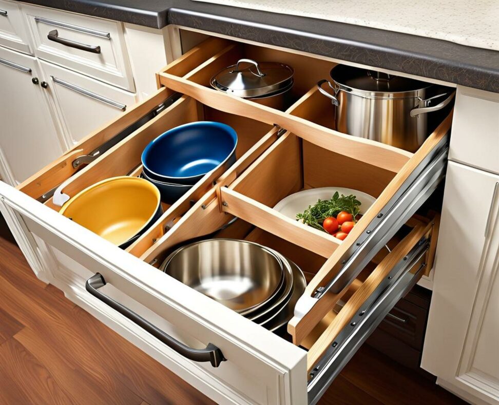 kitchen cabinet drawers for pots and pans