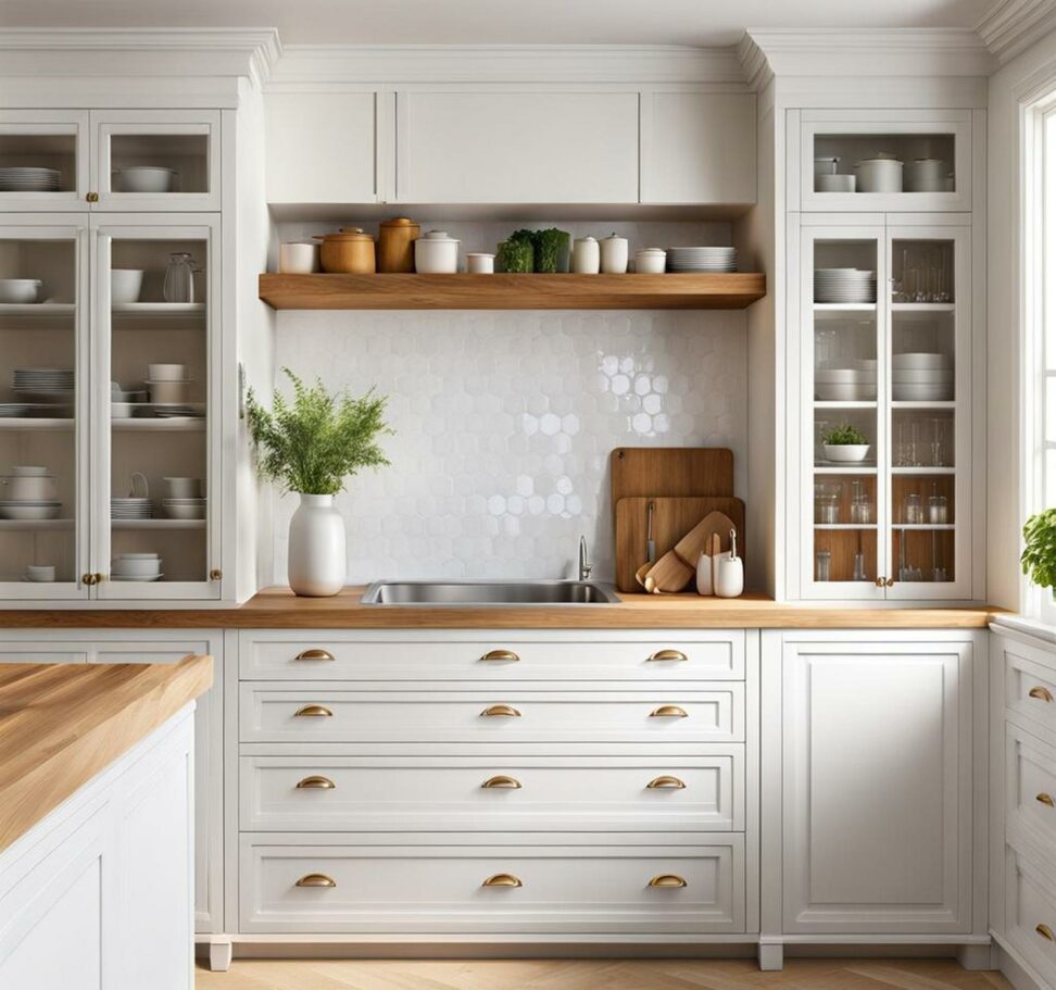 kitchen cabinets white washed