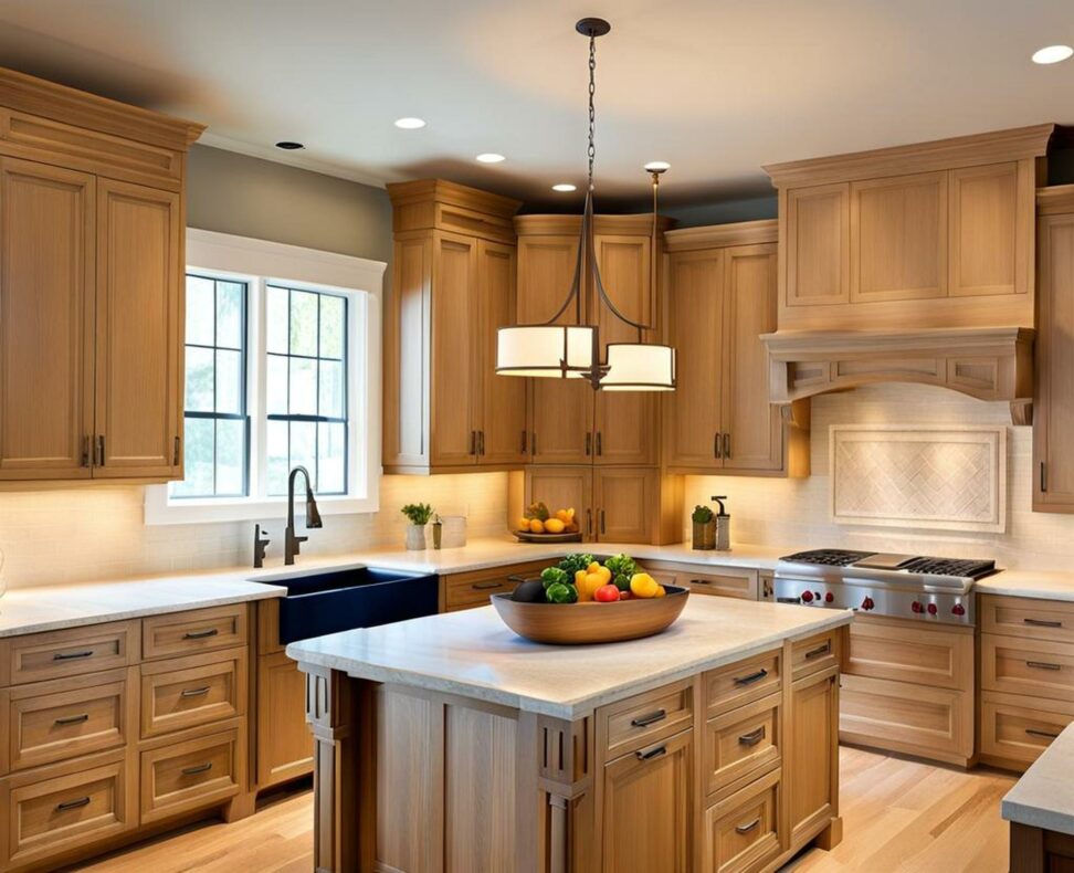 kitchen cabinets white washed oak