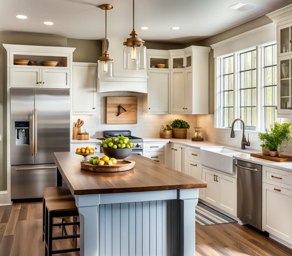 kitchen islands with shiplap