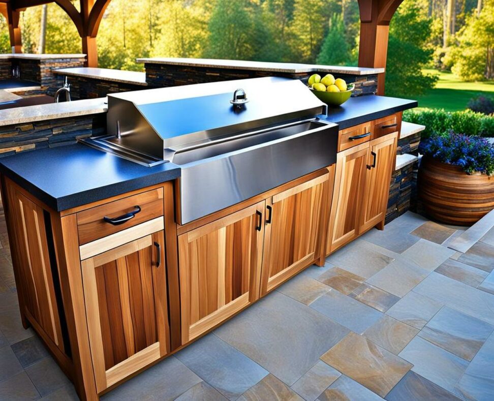 outdoor kitchen sink station