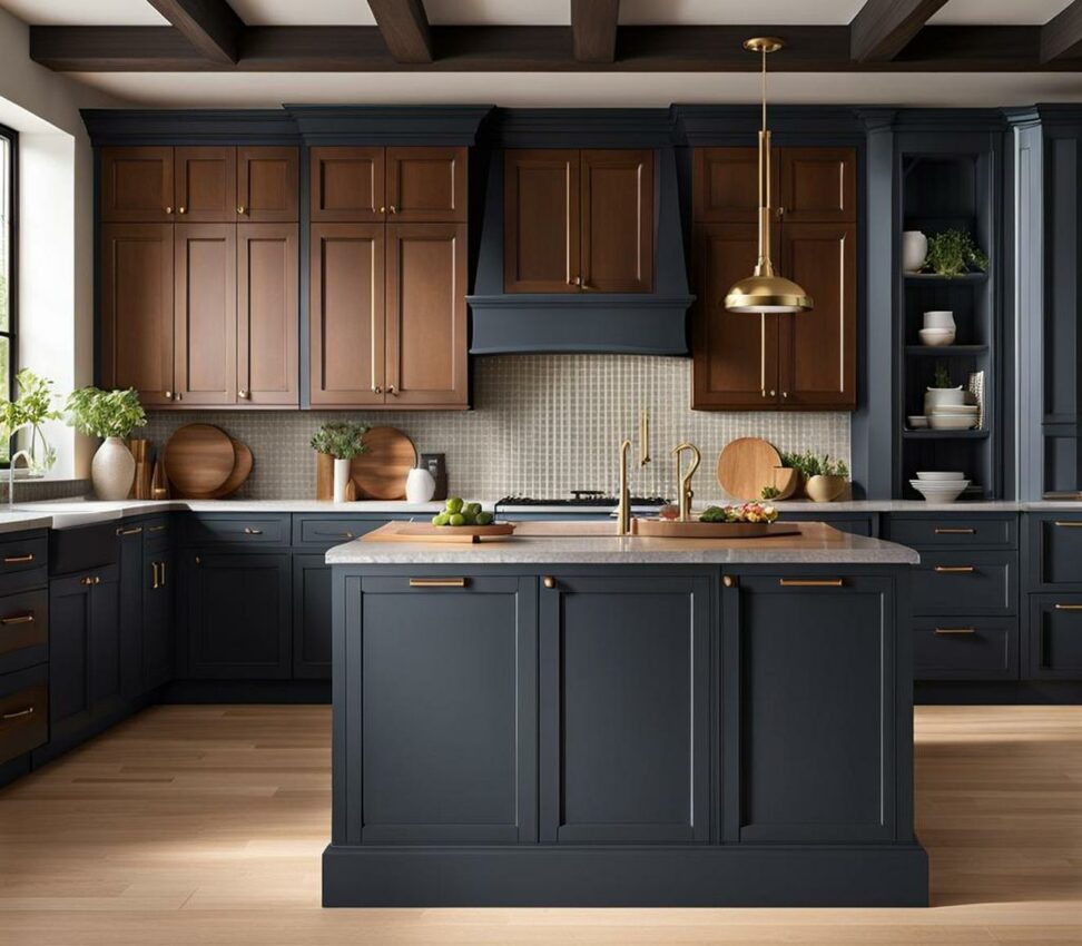 paint colors for kitchens with dark cabinets