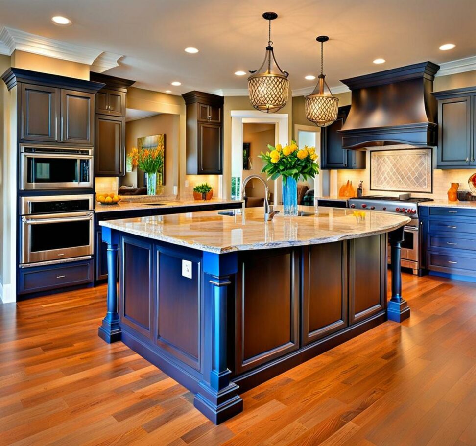 painting kitchen island different color