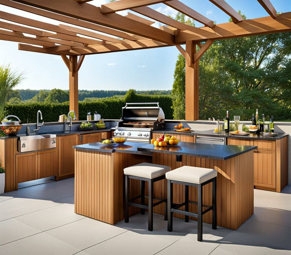 prefab outdoor kitchen island