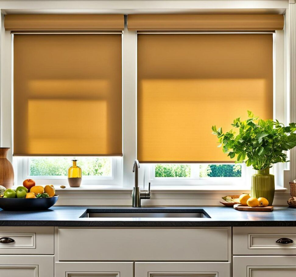 roller shades for kitchen windows