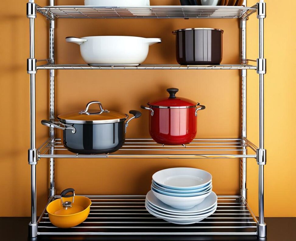 small wire shelf for kitchen