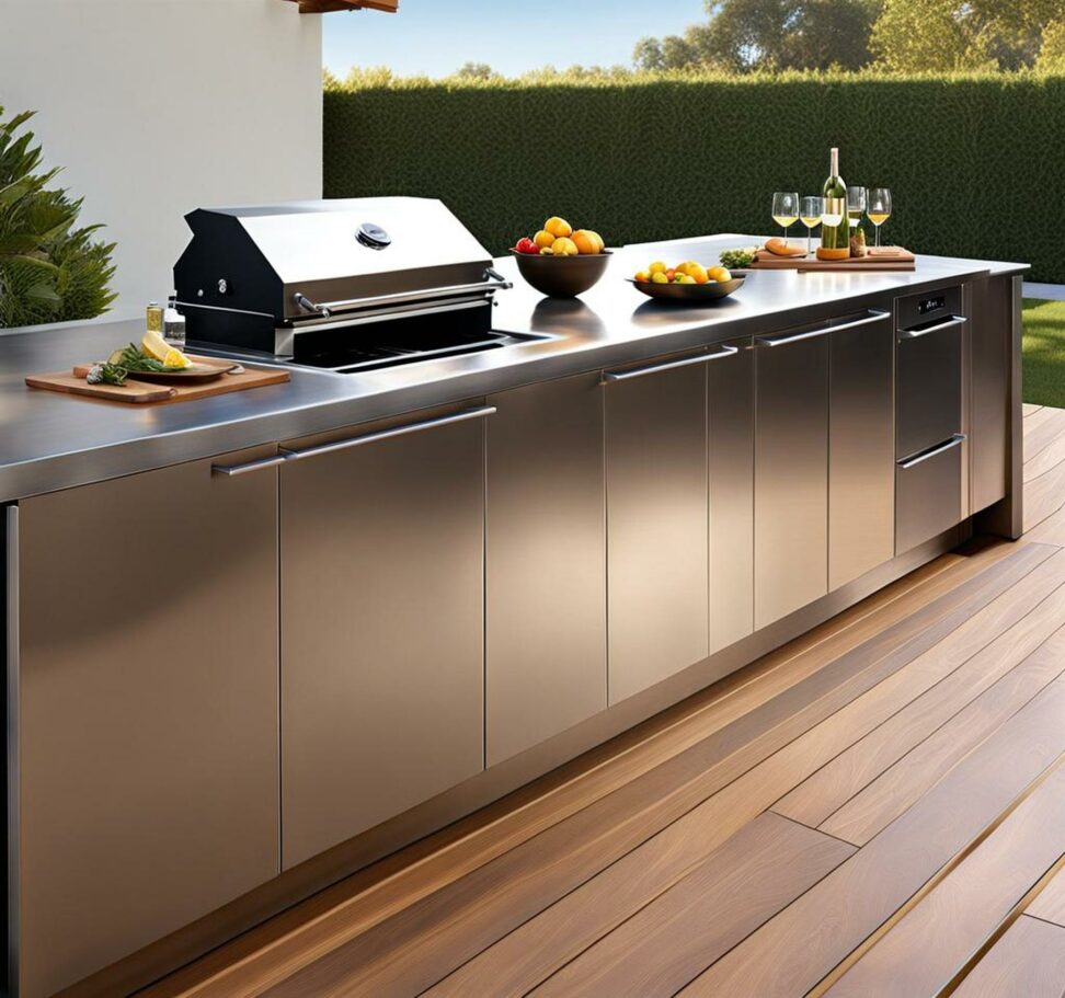 stainless steel countertops outdoor kitchen