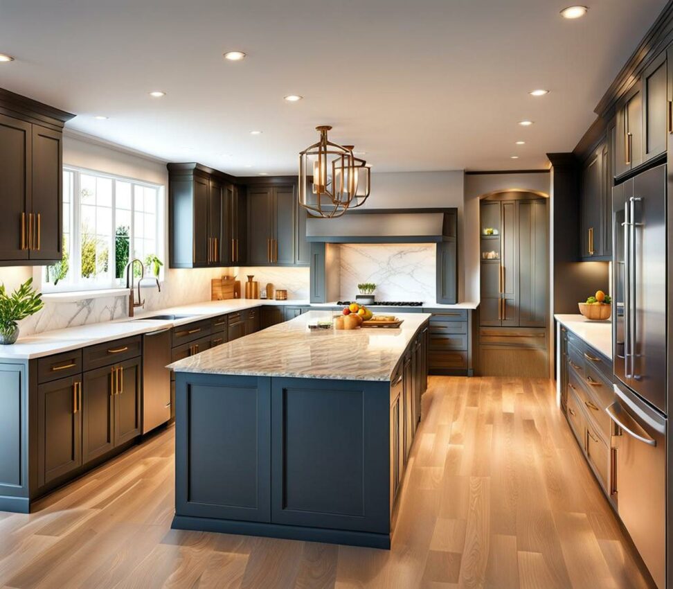 wrap around kitchen counter