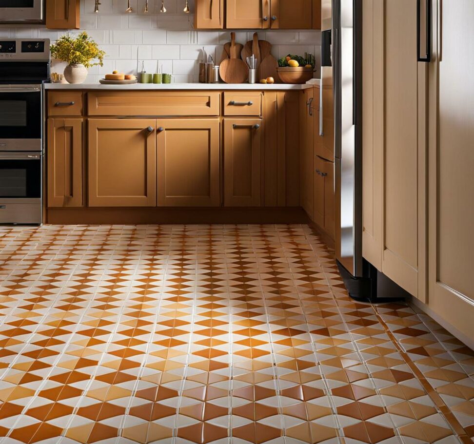 how to paint tile floors in kitchen