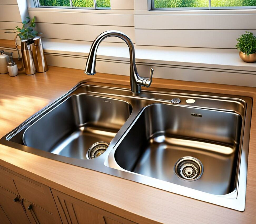 kitchen sink plumbing with dishwasher