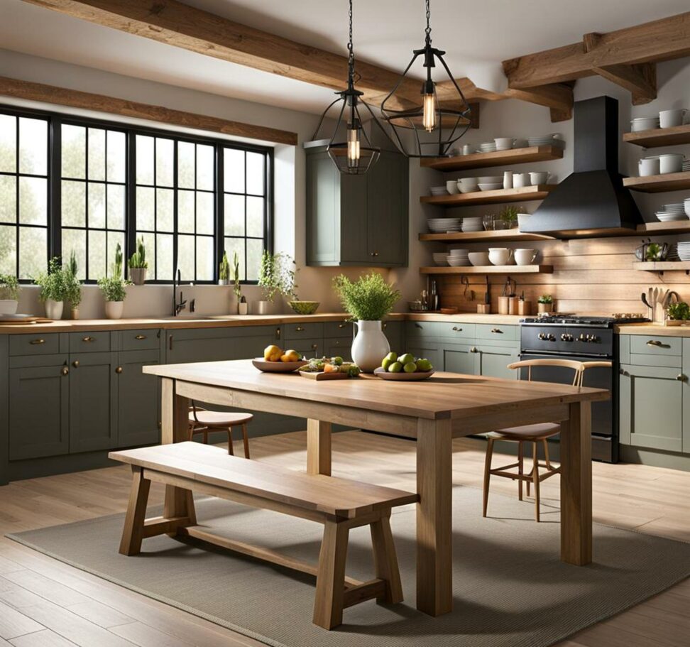 farmhouse kitchen table decorating ideas