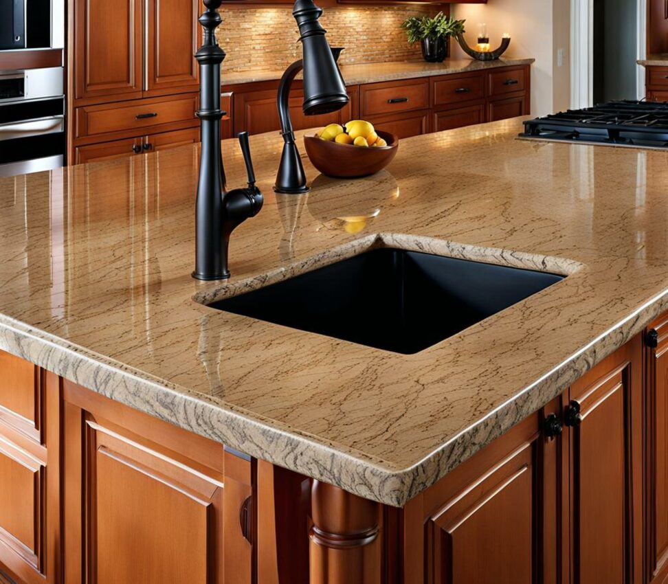 granite countertops for maple cabinets